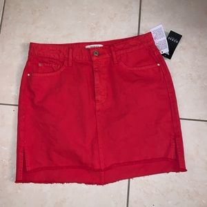 Guess Red/Orange Jean Skirt